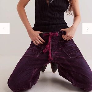 Free People velvet moxie pants
